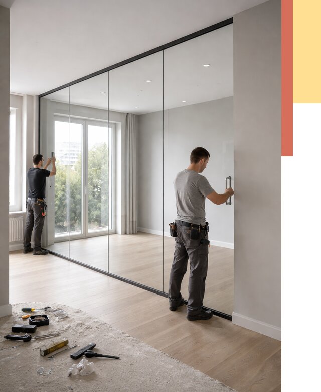 Изготовление стеклянных перегородок в Мегионе от 12875 руб. под ключ | ОТДЕЛОЧНИК-Мго