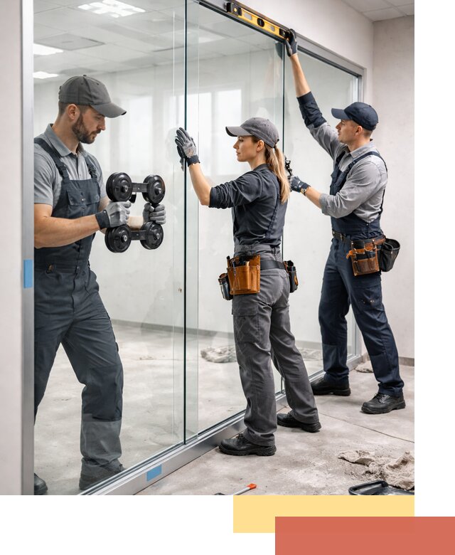 Профессиональный монтаж стеклянных перегородок в Мегионе