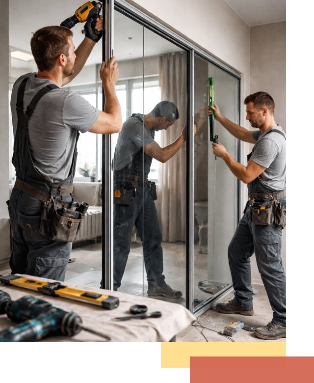 Каркасные стеклянные перегородки под ключ в Мегионе