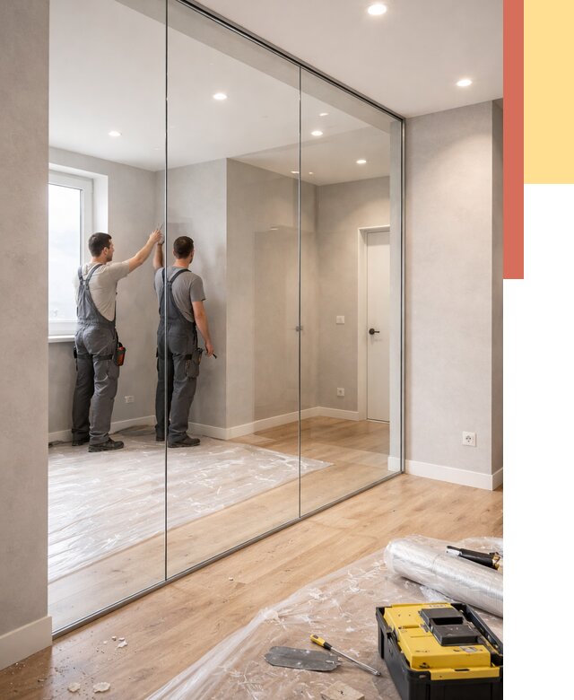 Безрамные стеклянные перегородки в Мегионе — монтаж от 9904 руб. | ОТДЕЛОЧНИК-Мго