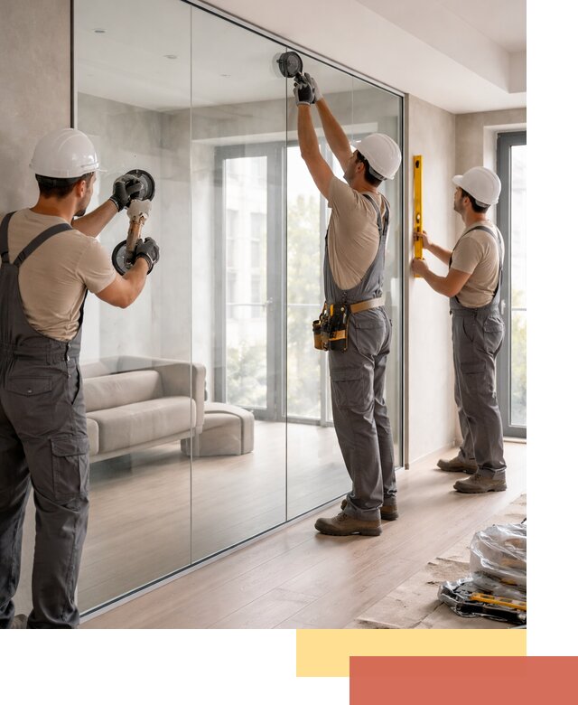 Перегородки из закаленного стекла в Мегионе для офисов и квартир