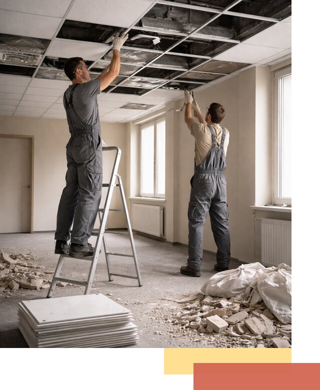 Демонтаж потолков Армстронг профессионально в Мегионе