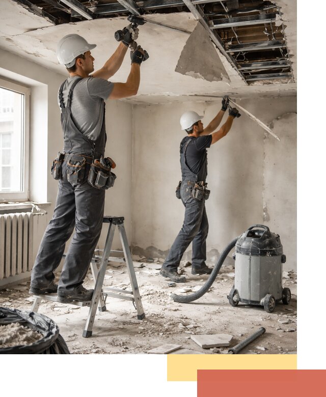 Демонтаж гипсокартонного потолка в Мегионе быстро и аккуратно