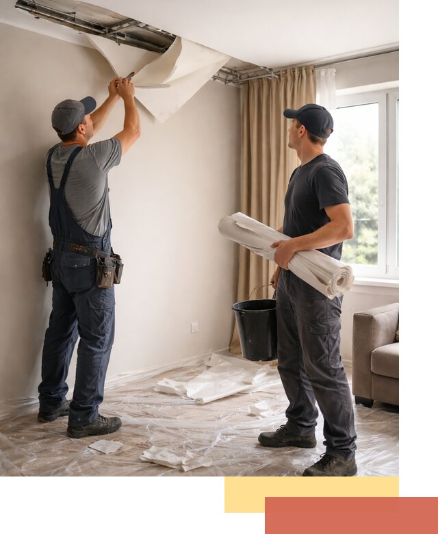 Демонтаж натяжного потолка в Мегионе быстро и аккуратно