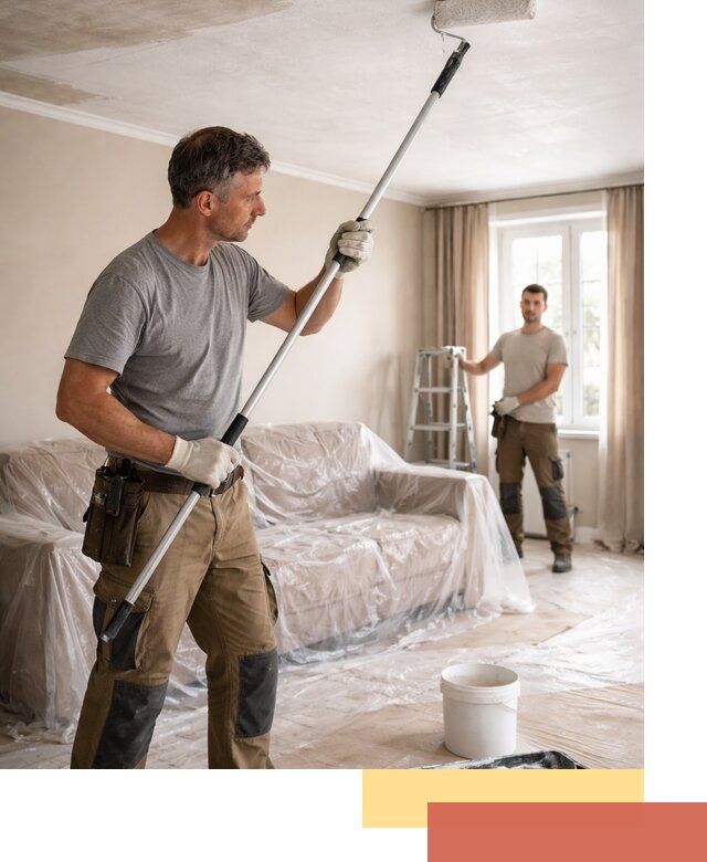 Грунтовка потолка в Мегионе — подготовка под покраску и отделку