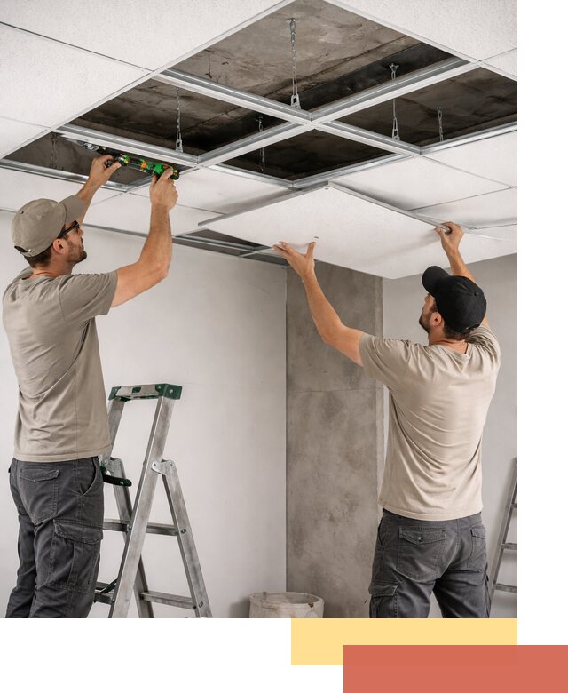 Монтаж потолка Армстронг под ключ в Мегионе