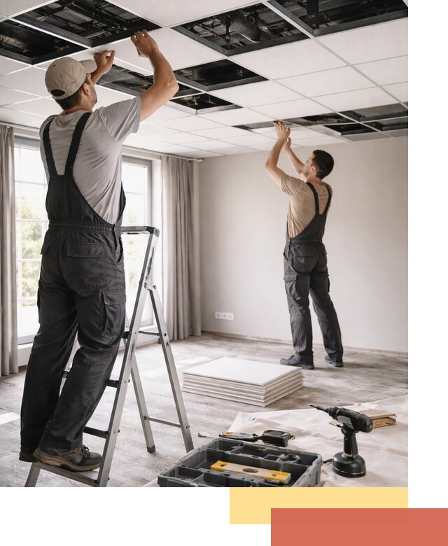 Замена плит подвесного потолка в Мегионе быстро и качественно