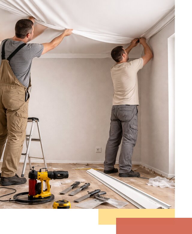 Монтаж ПВХ натяжного потолка в Мегионе качественно и быстро