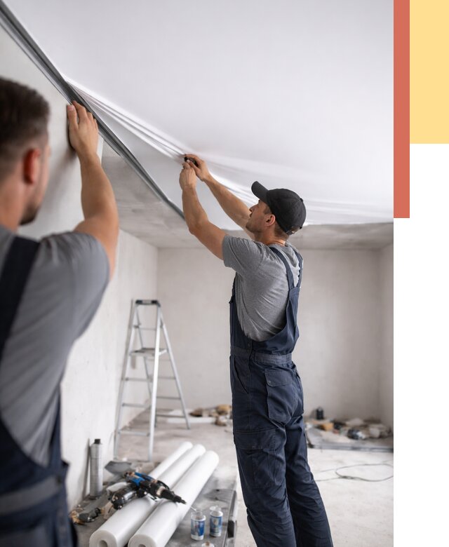 Монтаж матового натяжного потолка в Мегионе от 4691 руб./м² — быстро и недорого | ОТДЕЛОЧНИК-Мго