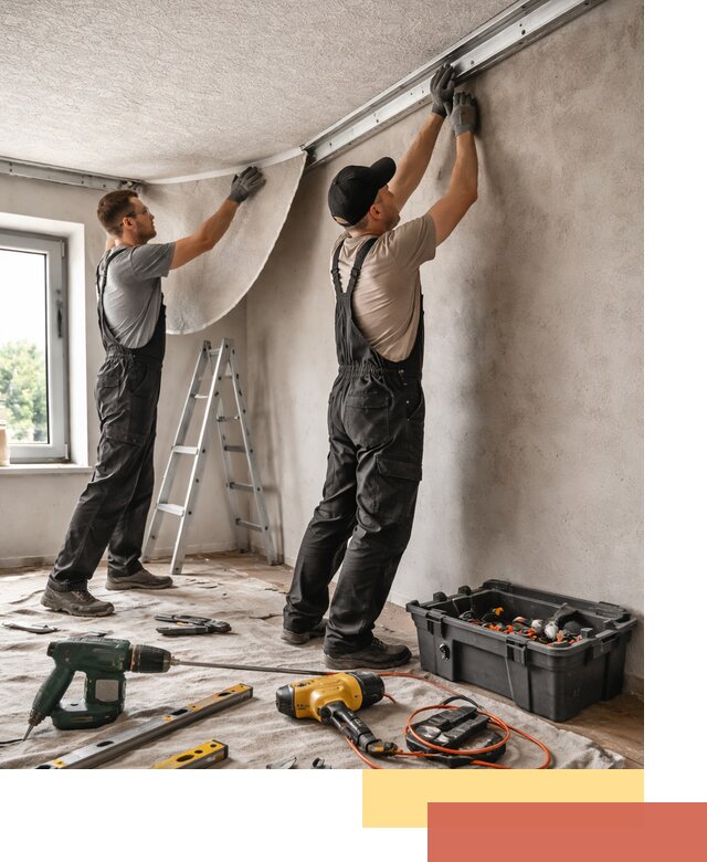 Монтаж фактурного натяжного потолка в Мегионе качественно и быстро