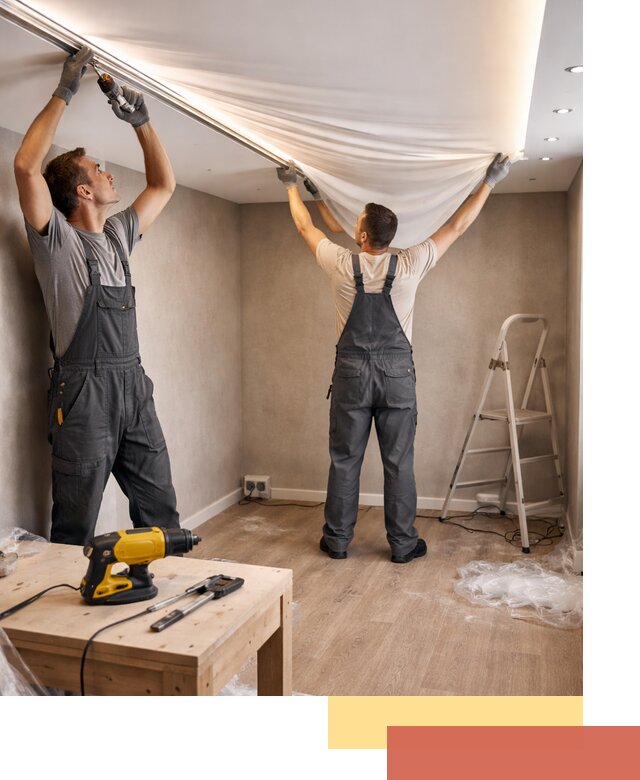 Монтаж натяжного потолка с подсветкой в Мегионе цена и сроки