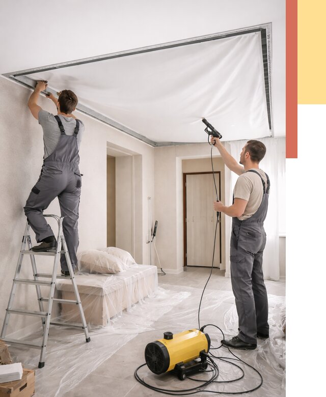 Монтаж натяжного потолка в прихожей в Мегионе от 2763 руб. под ключ | ОТДЕЛОЧНИК-Мго