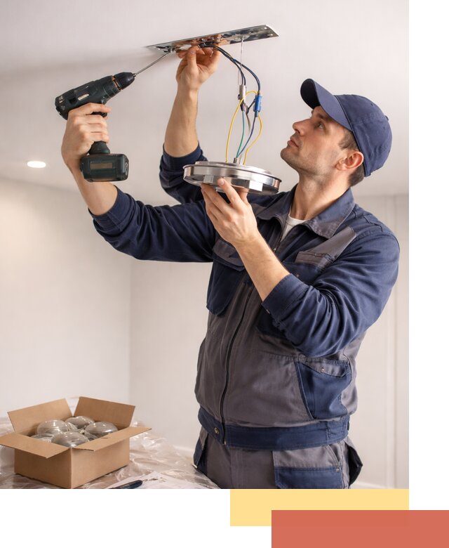 Установка люстры в натяжной потолок в Мегионе