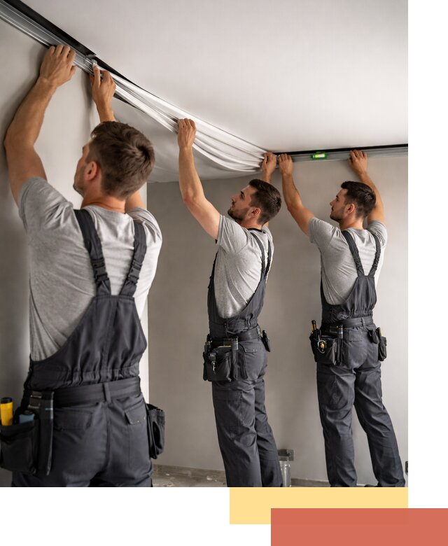 Теневые натяжные потолки в Мегионе: монтаж и отделка быстро и качественно