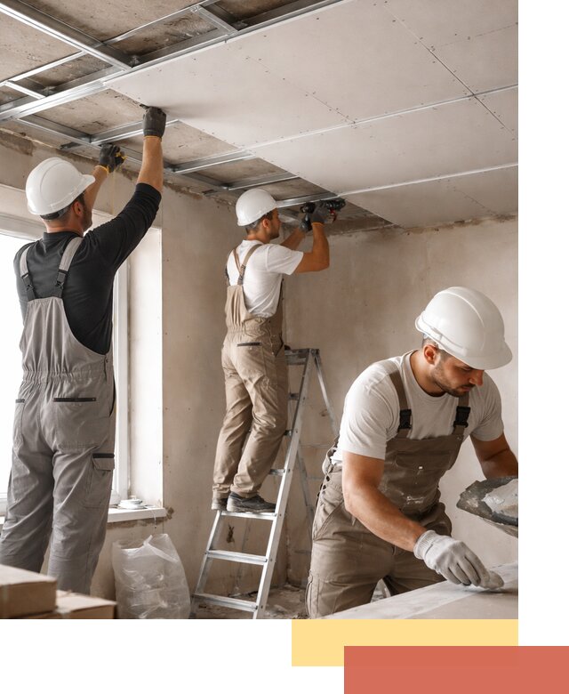 Одноуровневый потолок из гипсокартона в Мегионе — монтаж и отделка