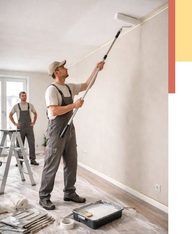 Покраска потолка из гипсокартона в Мегионе от 4691 руб./м2 — услуги под ключ | ОТДЕЛОЧНИК-Мго