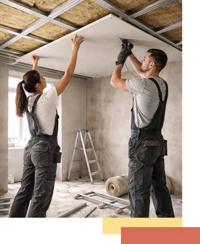 Звукоизоляция потолка из ГКЛ в Мегионе профессионально и надежно