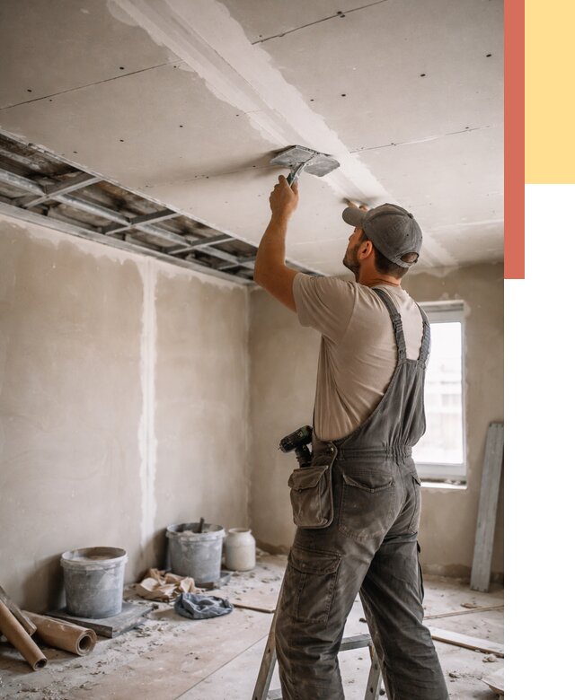 Ремонт потолка из гипсокартона в Мегионе от 678 руб./м² — быстро и недорого | ОТДЕЛОЧНИК-Мго