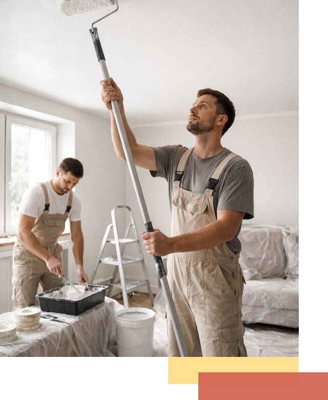 Покраска потолка водоэмульсионной краской в Мегионе