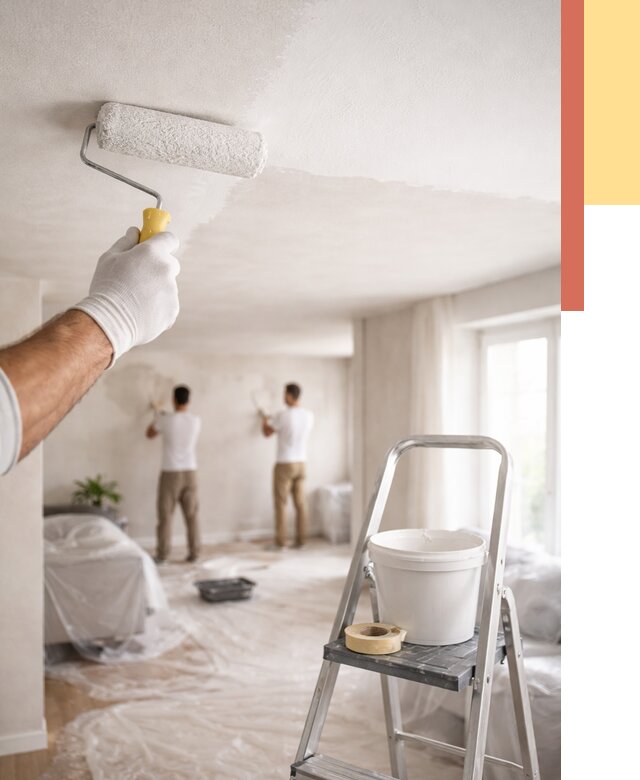 Покраска потолка акриловой краской в Мегионе от 2606 руб. | ОТДЕЛОЧНИК-Мго