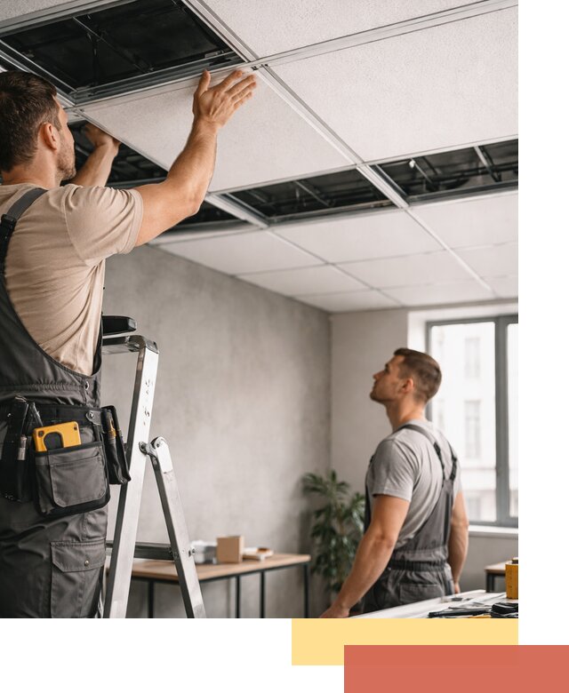 Монтаж потолочной плитки в Мегионе качественно и в срок