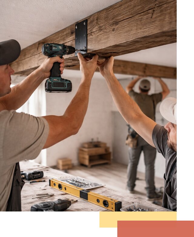 Монтаж декоративных потолочных балок в Мегионе