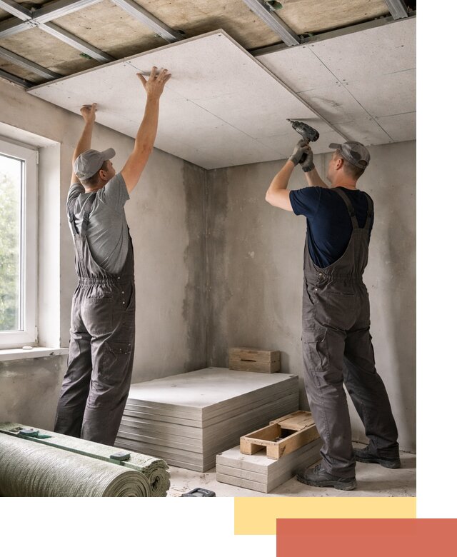 Шумоизоляция потолка панелями ЗИПС в Мегионе